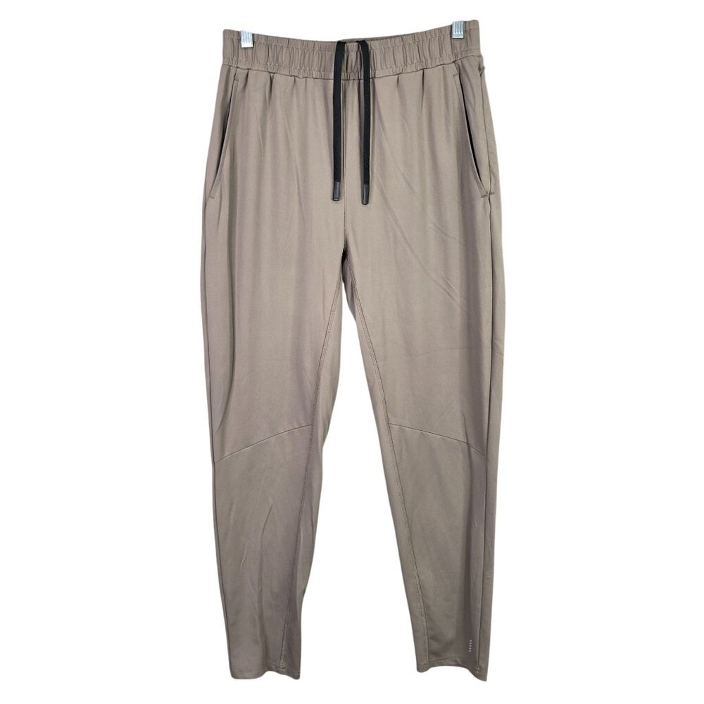 Mens Balance Collection Taupe Jogger Pants Drawstring Elastic Waist Tapered S